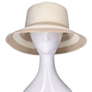 Paper Straw Striped Sun Bucket Hats